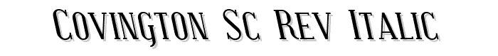 Covington SC Rev Italic font